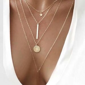 BOGO! Layering charm necklace in Gold color NEW Boutique